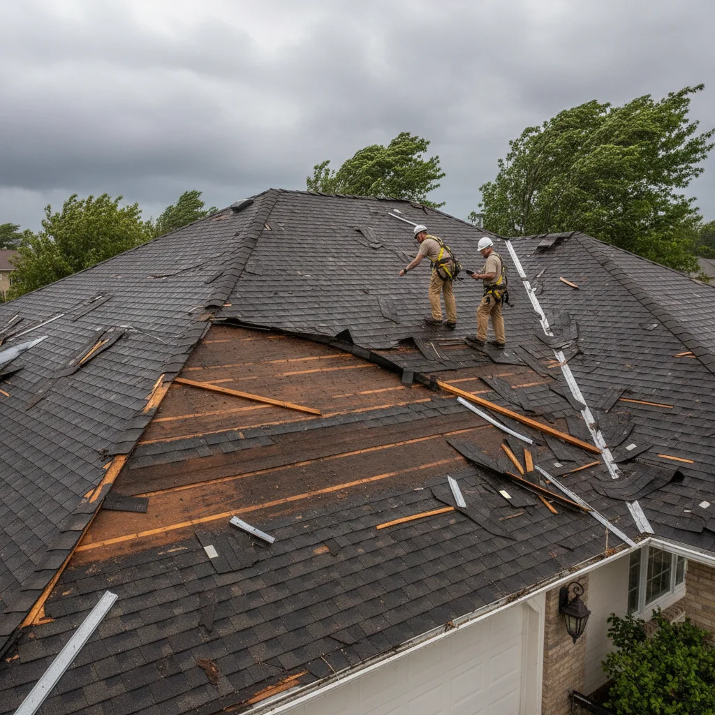 Professional wind damage restoration services in Florida - hurricane and storm recovery